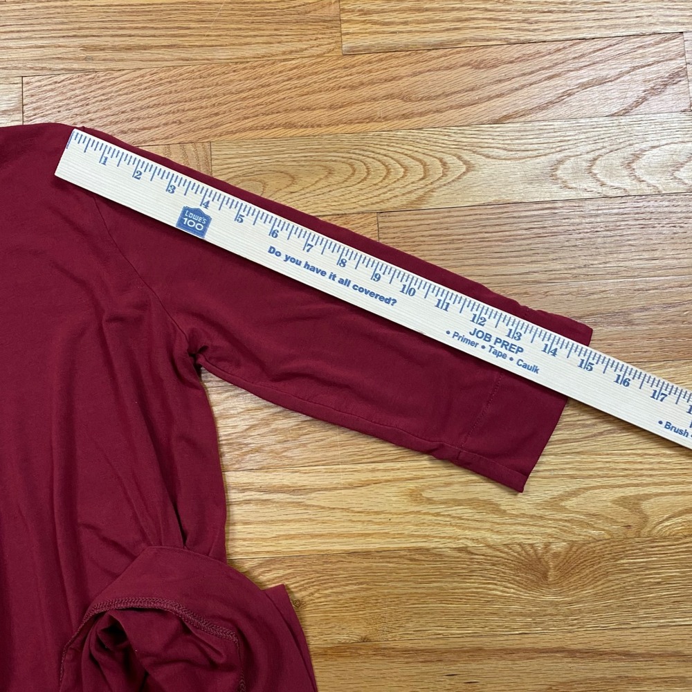 J.Jill Wearever Top Womens XS 3/4 Sleeve Burgundy Dark Academia Casual - Picture 6 of 6